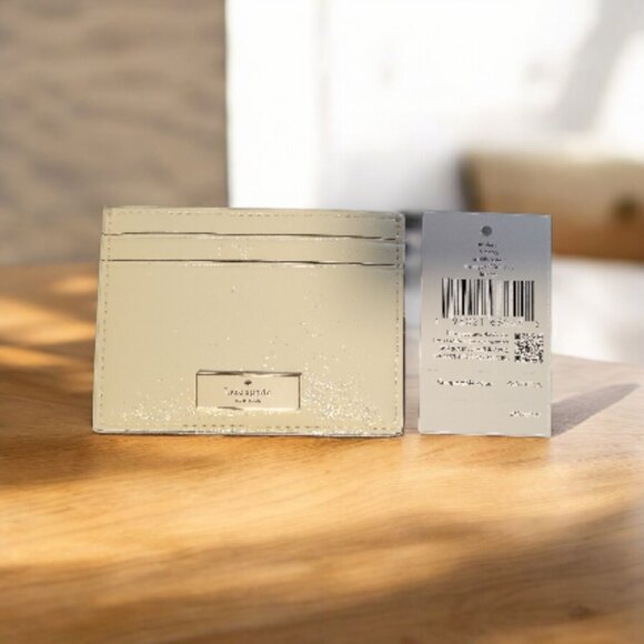 🎁Kate Spade Bridget Crinkle Patent Small Slim Card Holder Wallet NWT - Picture 3 of 3